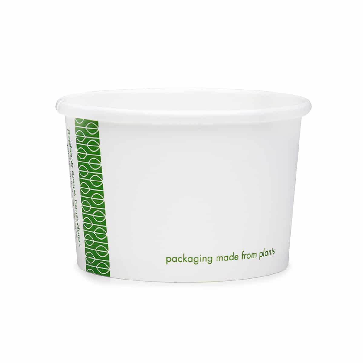 Container 4oz (144ml brim) PLA lined NO LID, Pack 50 - Vegware